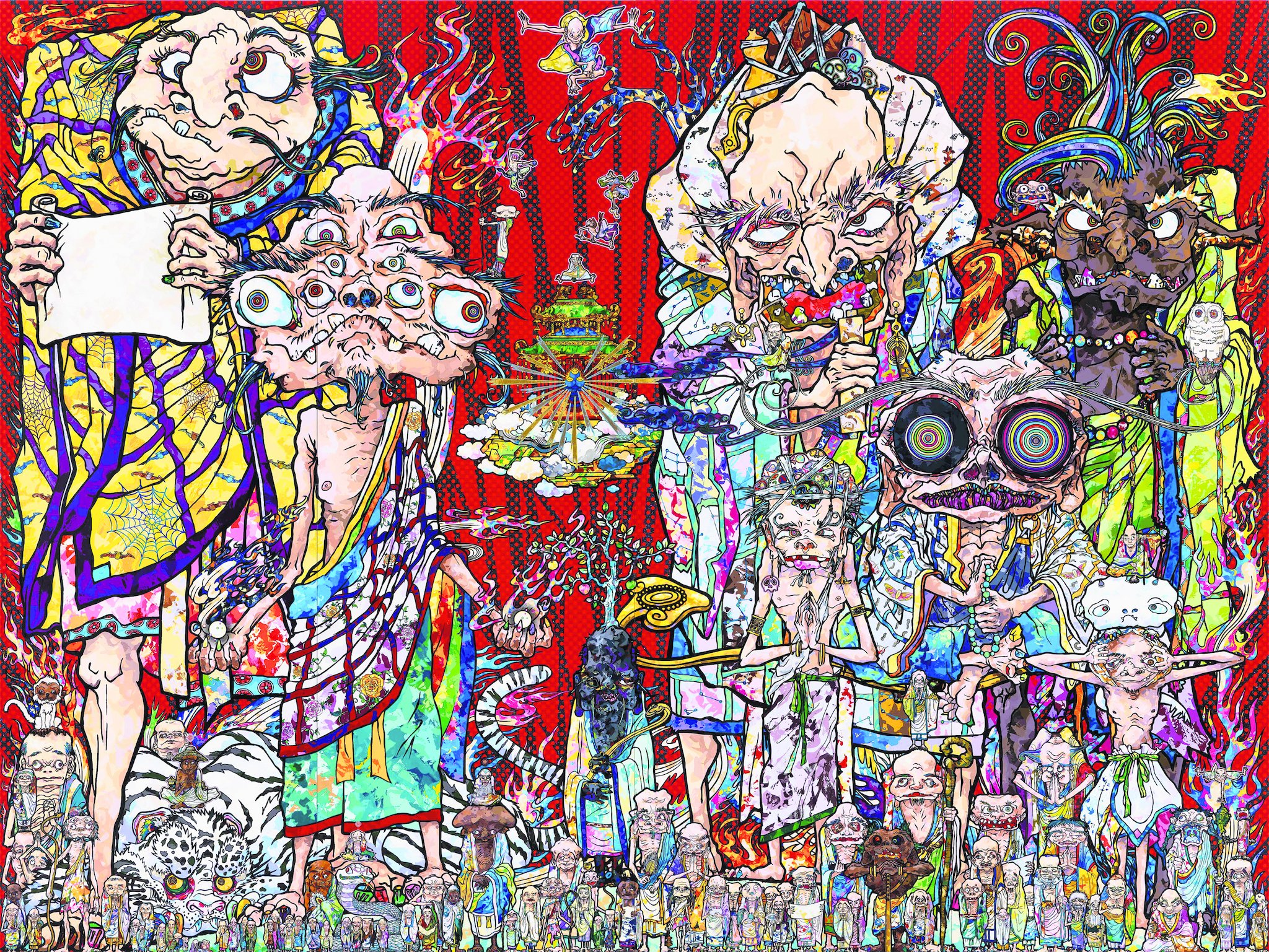 Современное художественное произведение. Японский художник Такаши Мураками. Superflat Такаси Мураками. Такаси Мураками художники Японии. Современный японский художник Мураками.